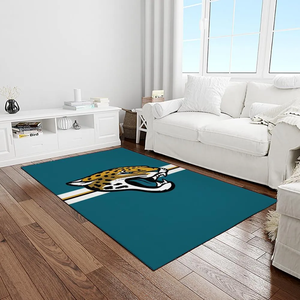 NFL Jacksonville Jaguars Football Team Logo Rectangle Area Rug 895LB-2380