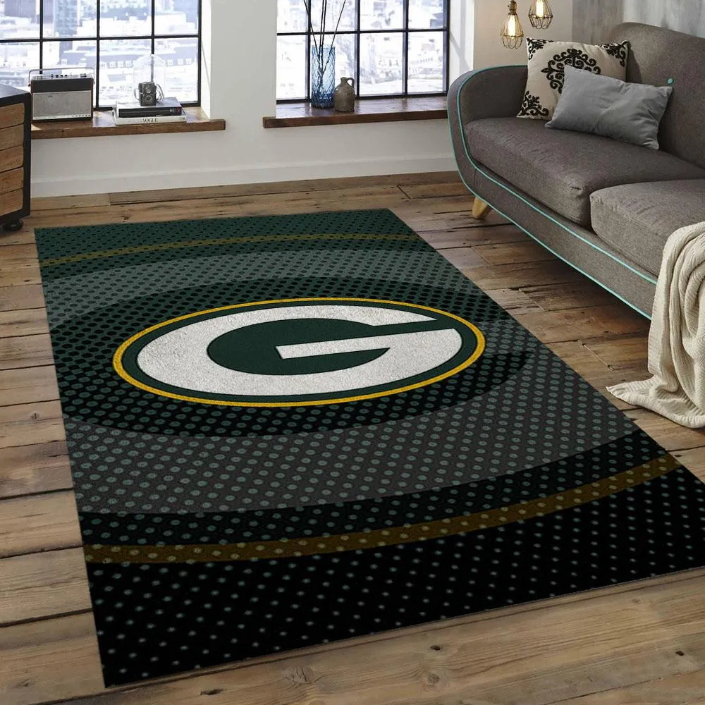NFL Green Bay Packers Football Team Logo Rectangle Area Rug 545CF-4074