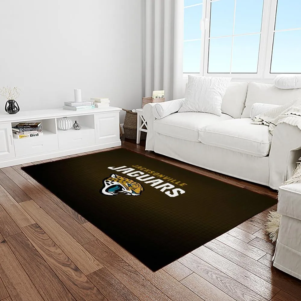 NFL Jacksonville Jaguars Football Team Logo Rectangle Area Rug 798CF-2571