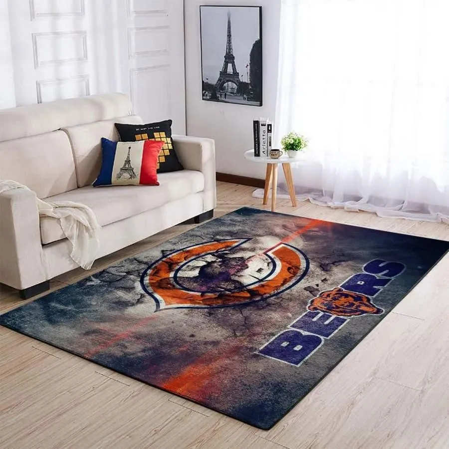 NFL Football Team Chicago Bears Area Rug Living Room Rug Home 716OX-5317