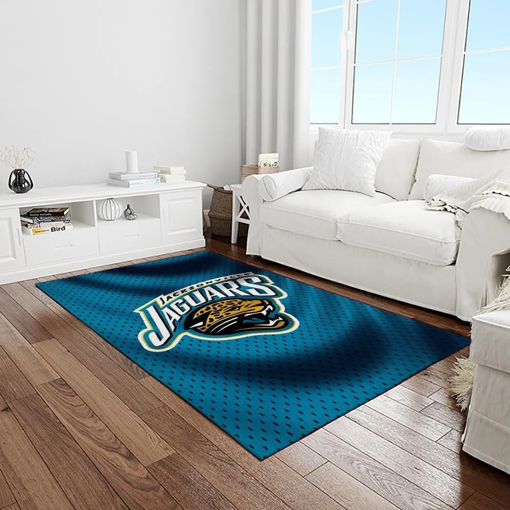 NFL Jacksonville Jaguars Football Team Logo Rectangle Area Rug 400SN-2171
