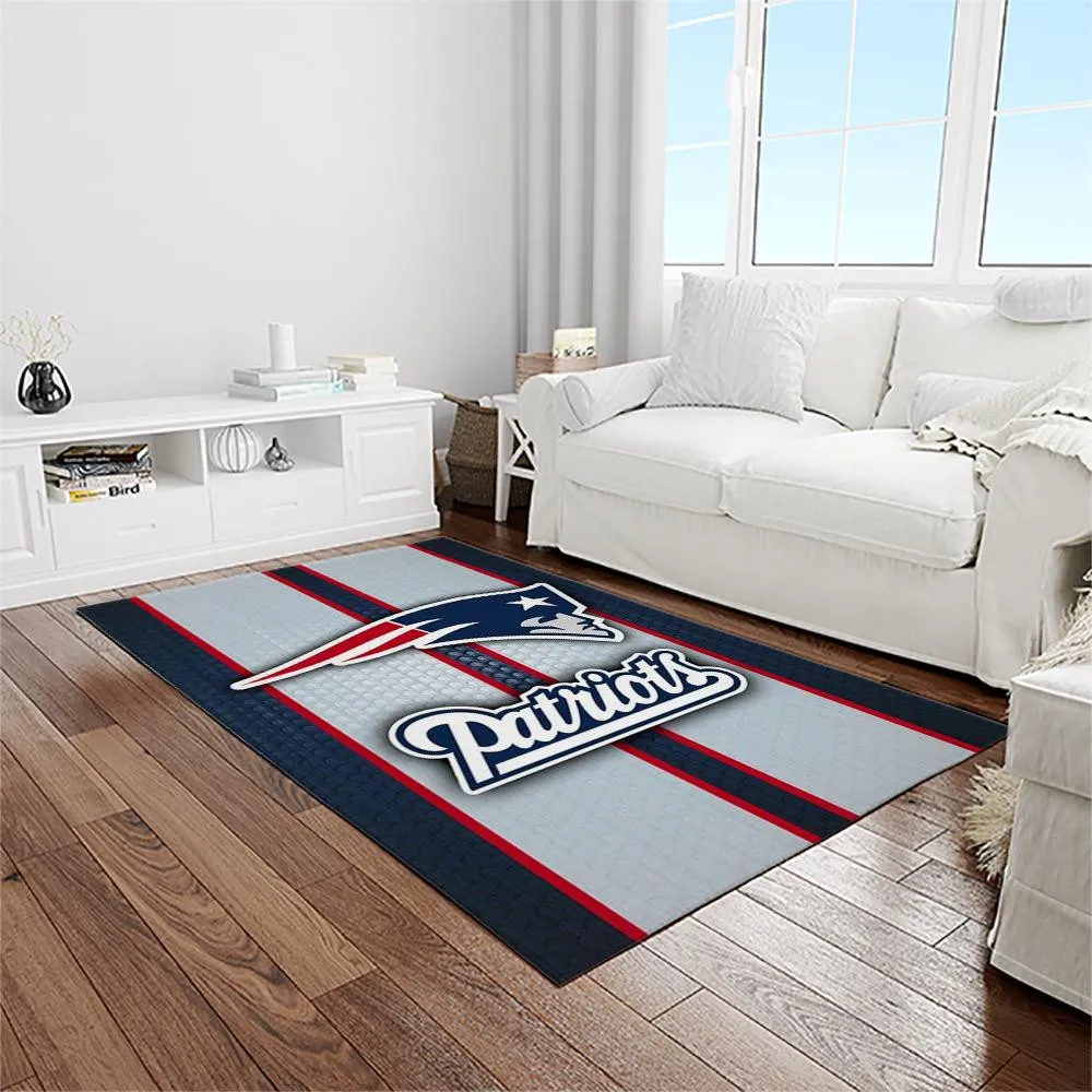 NFL New England Patriots Football Team Logo Rectangle Area Rug 646YP-7183