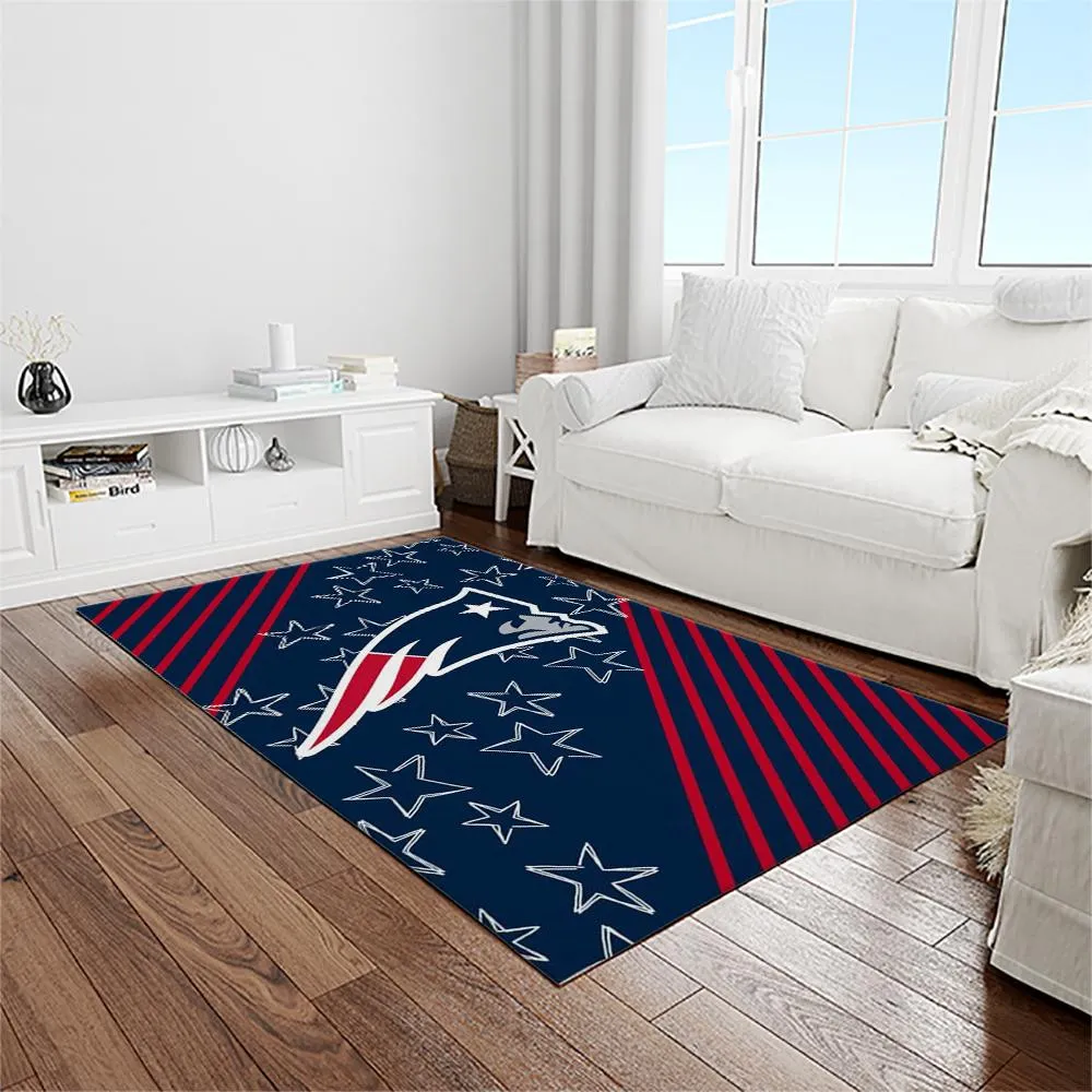 NFL New England Patriots Football Team Logo Rectangle Area Rug 105QW-7011