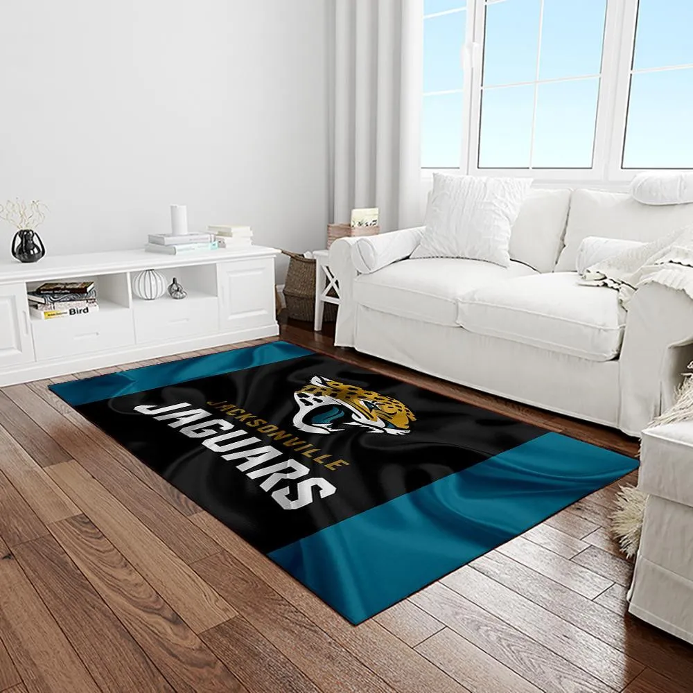 NFL Jacksonville Jaguars Football Team Logo Rectangle Area Rug 845ZA-1373