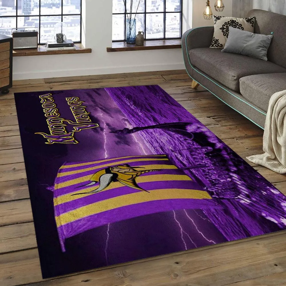 NFL Minnesota Vikings Football Team Logo Rectangle Area 972FU-7781