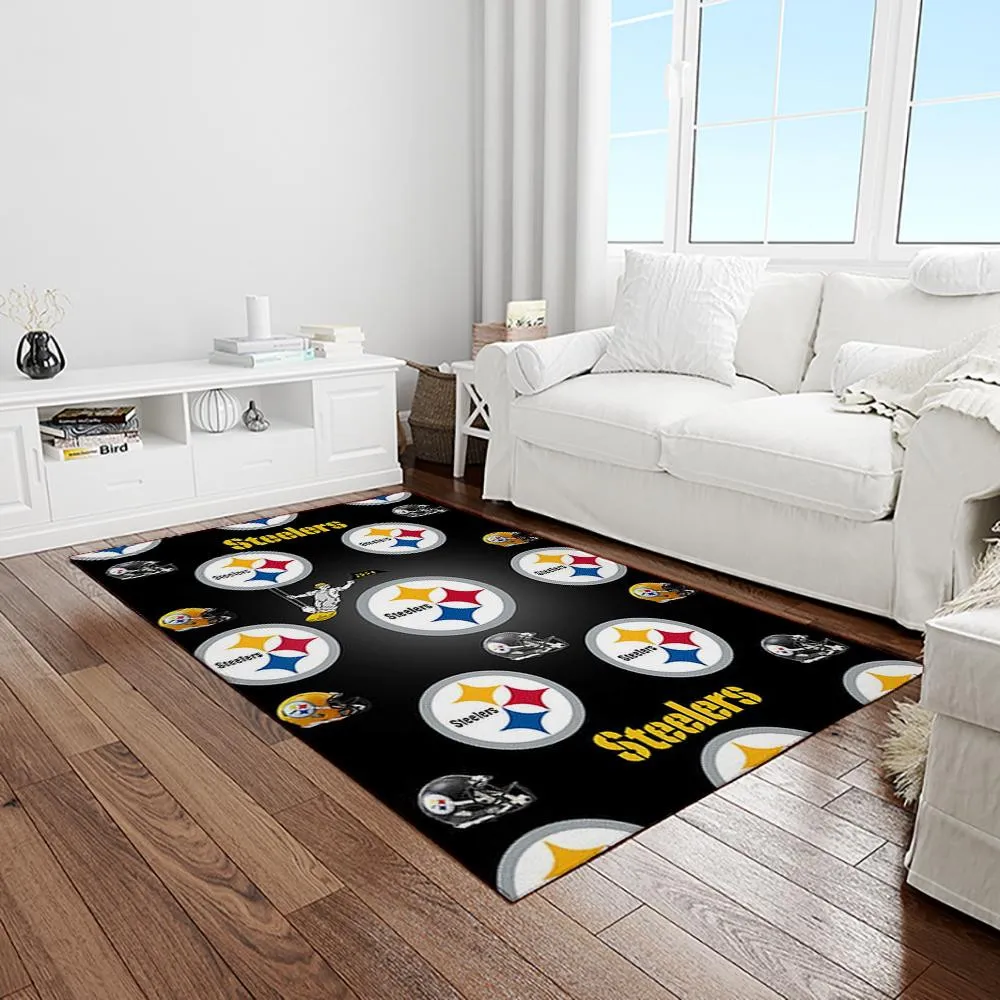 NFL Pittsburgh Steelers Football Team Logo Rectangle Area Rug 869MF-3999