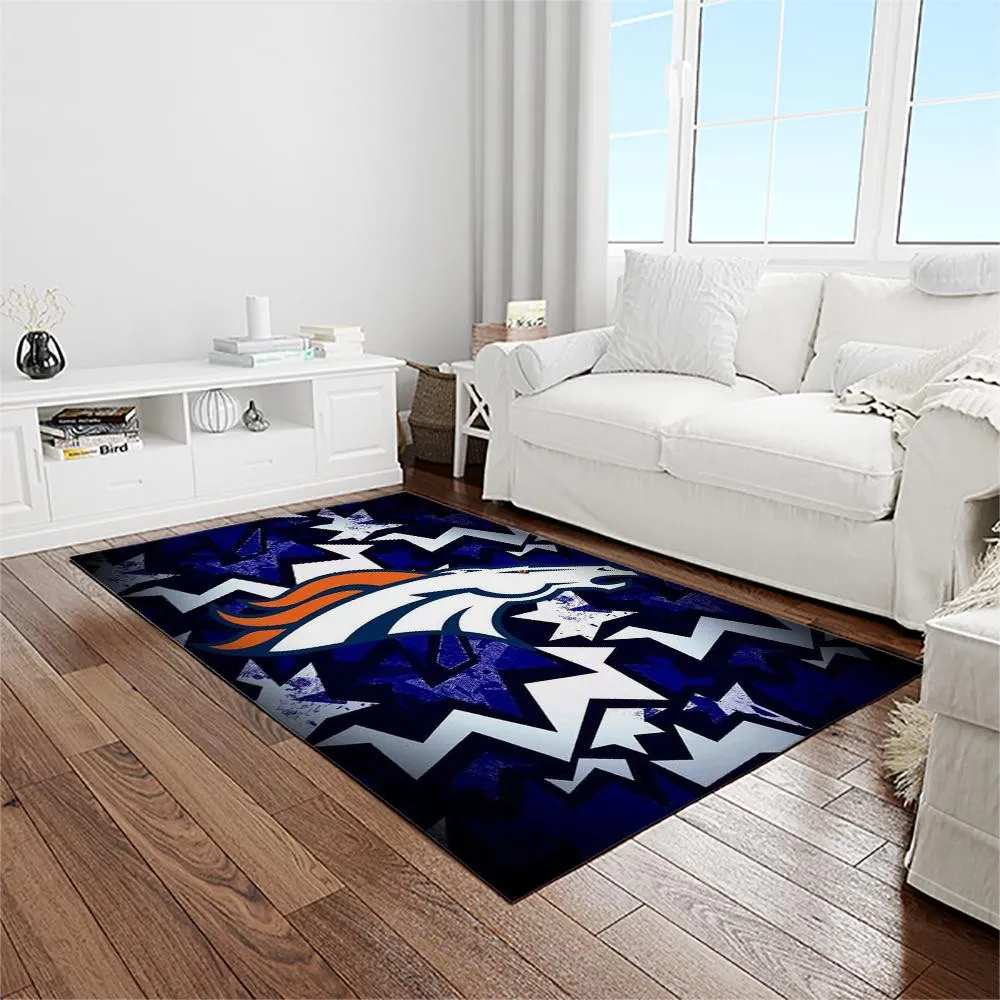 NFL Denver Broncos Football Team Logo Rectangle Area Rug 891IS-2809