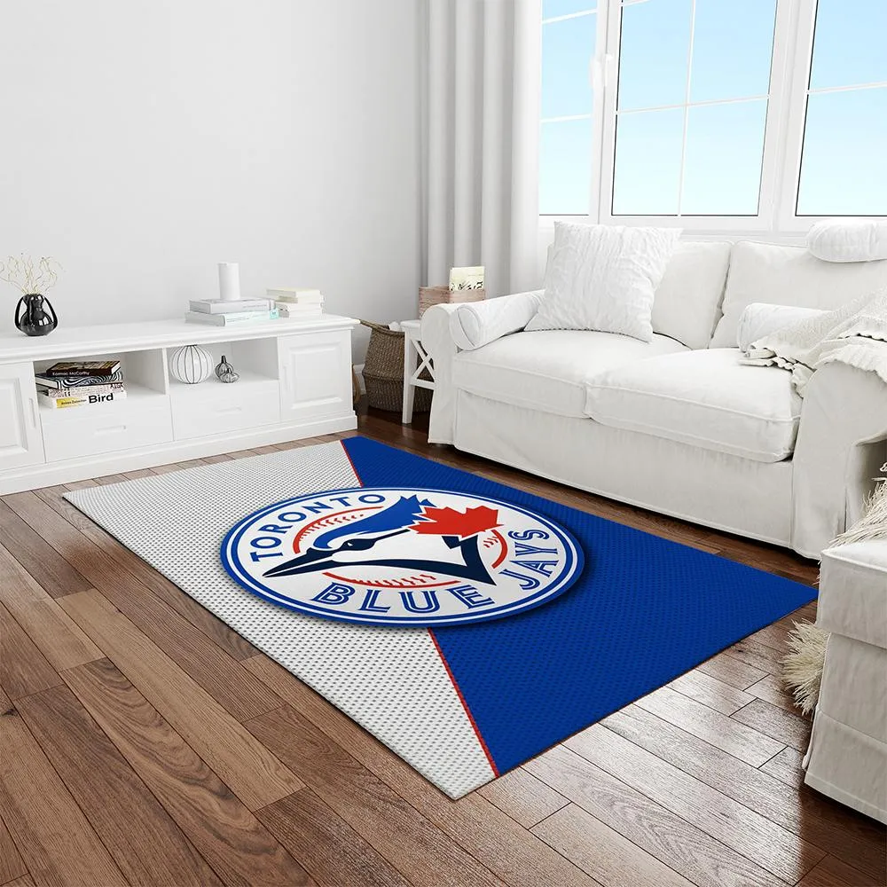 MLB Toronto Blue Jays Baseball Team Logo Rectangle Area Rug 479MJ-9945