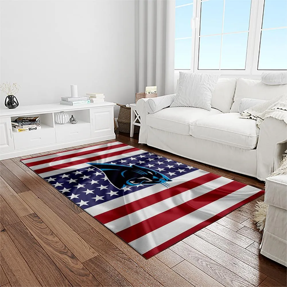 NFL Carolina Panthers Football Team Logo Rectangle Area Rug 555NL-2757