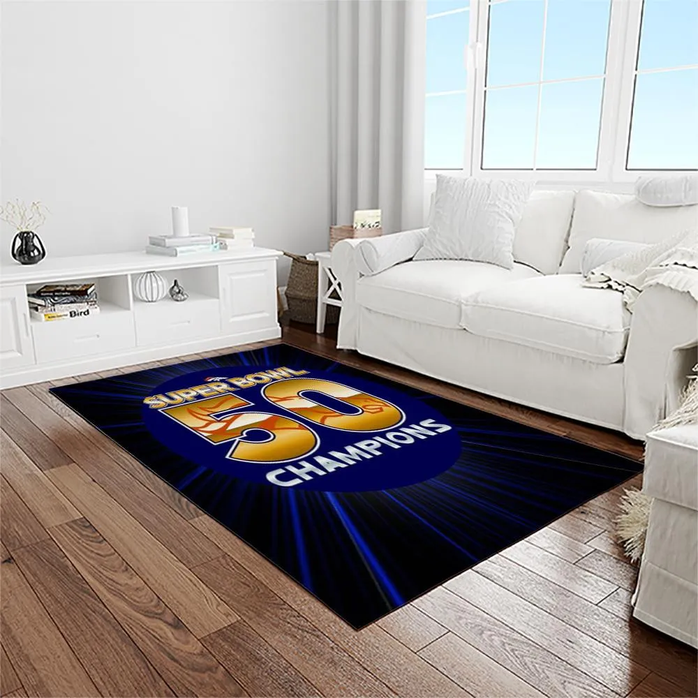 NFL Denver Broncos Football Team Logo Rectangle Area Rug 283BO-1841