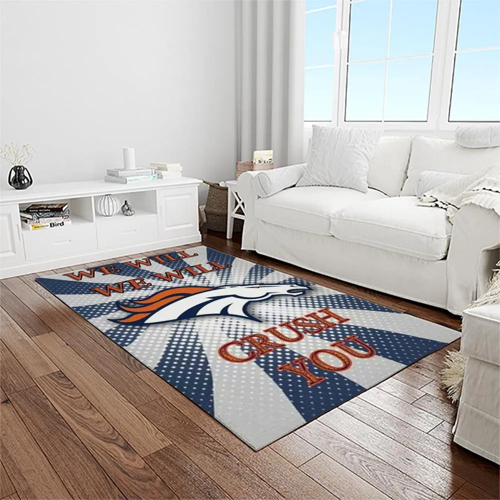 NFL Denver Broncos Football Team Logo Rectangle Area Rug 920MD-6621