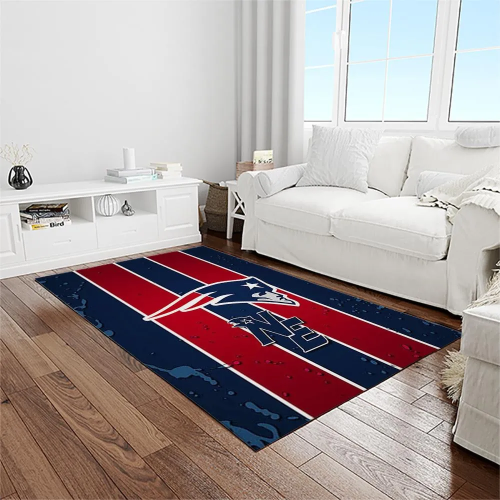NFL New England Patriots Football Team Logo Rectangle Area Rug 964KS-6583
