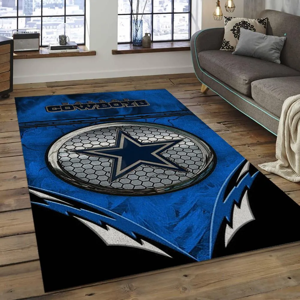 NFL Dallas Cowboys Football Team Logo Rectangle Area Rug 976ZS-1521