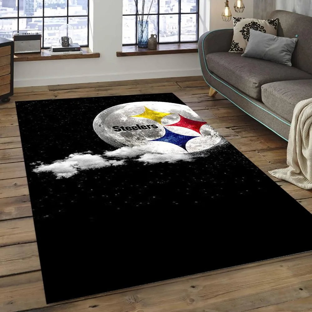 NFL Pittsburgh Steelers Legendary Football Team Logo Area Rug 158DH-9412