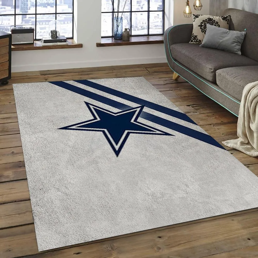 NFL Dallas Cowboys Football Team Logo Rectangle Area Rug 225WZ-3816