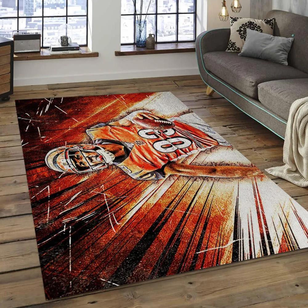 NFL Cincinnati Bengals Football Team Logo Rectangle Ares Rug 178SA-6538