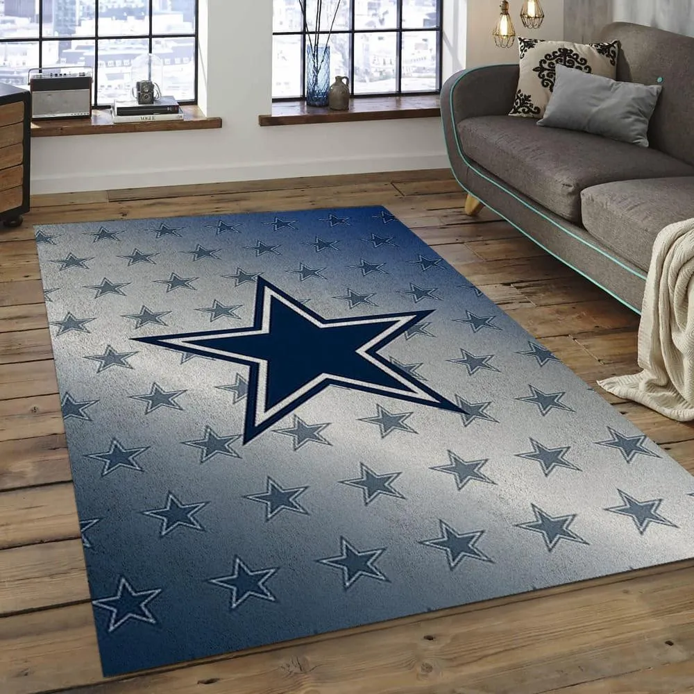NFL Dallas Cowboys Football Team Logo Rectangle Area Rug 462DL-7536