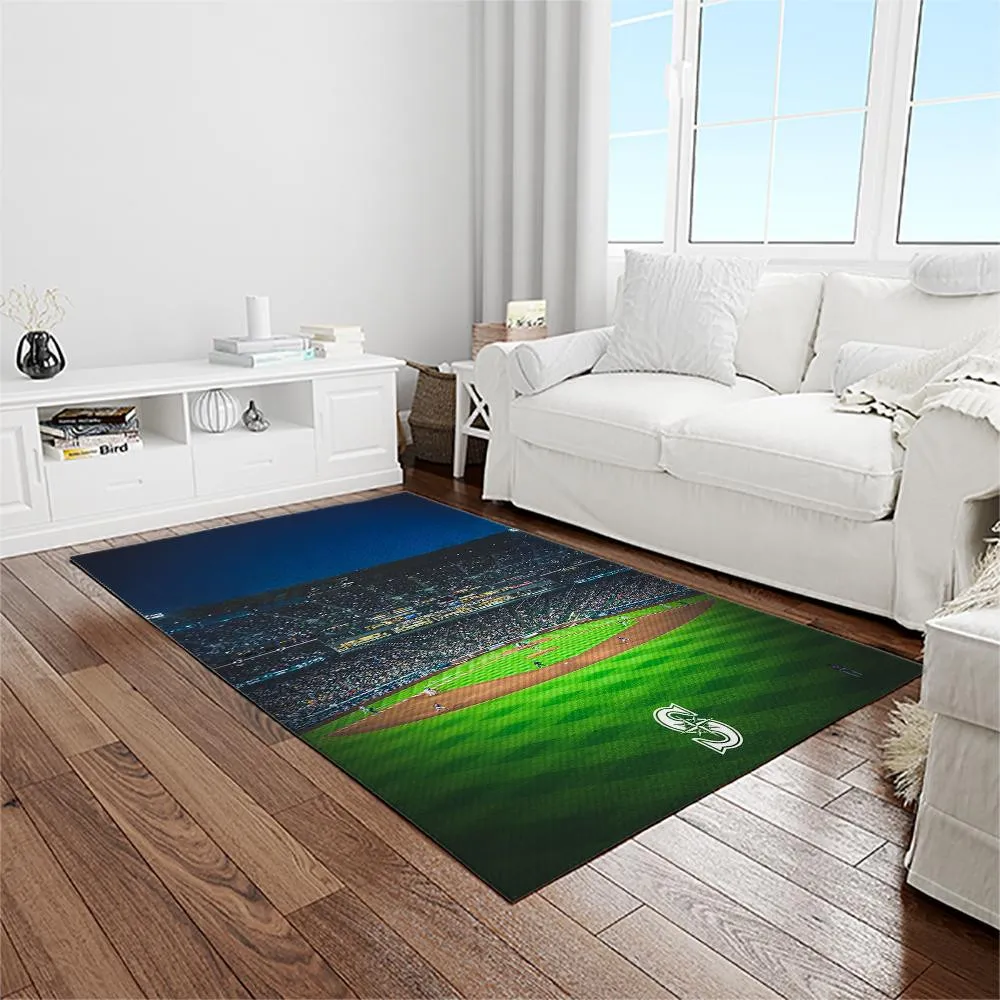 MLB Seattle Mariners Baseball Team Logo Rectangle Area Rug 734AM-6102