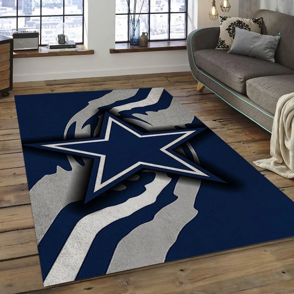 NFL Dallas Cowboys Football Team Logo Rectangle Area Rug 811GS-8164