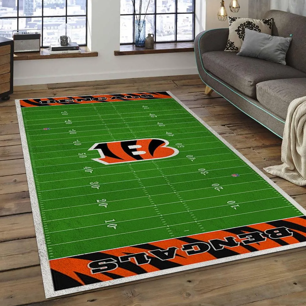 NFL Cincinnati Bengals Football Team Logo Rectangle Area Rug 530FU-9308