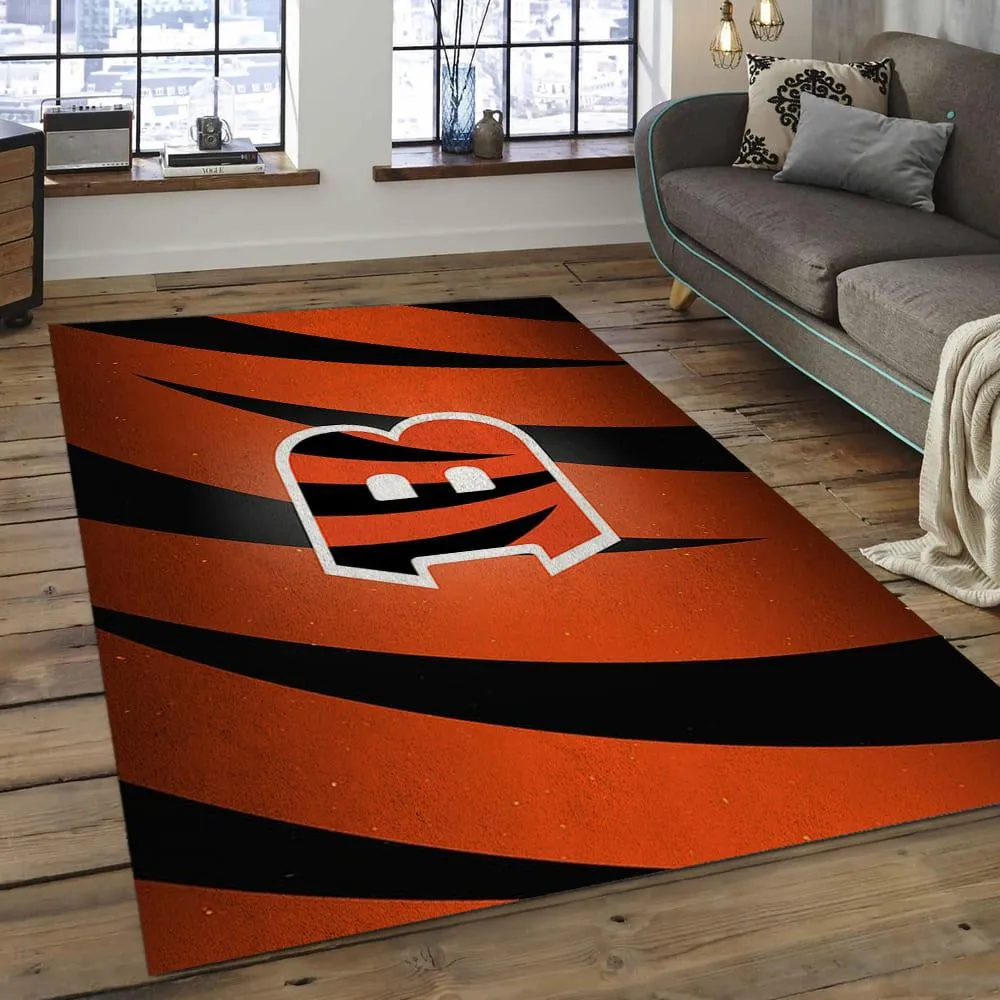 NFL Cincinnati Bengals Football Team Logo Rectangle Ares Rug 410WY-5109