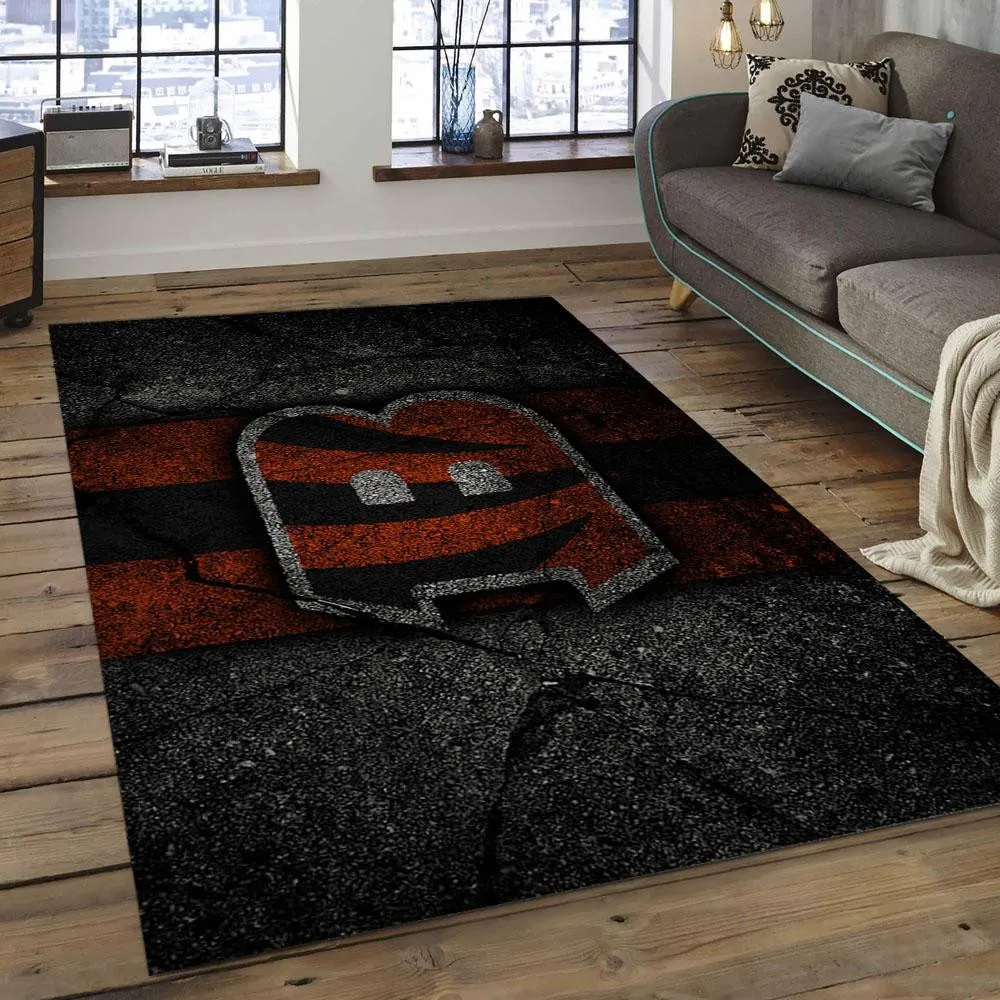 NFL Cincinnati Bengals Football Team Logo Rectangle Area Rug 676AE-8327