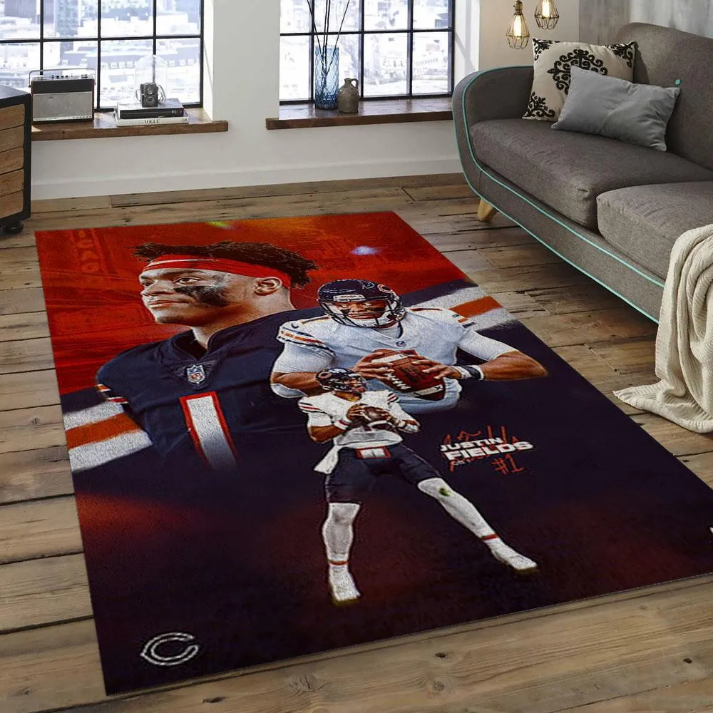 NFL Chicago Bears Football Team Logo Rectangle Area Rug 722CE-4545