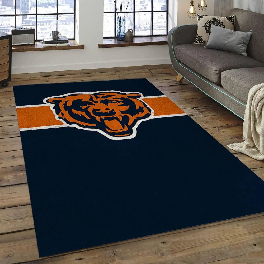NFL Chicago Bears Football Team Logo Rectangle Area Rug 402CD-8062