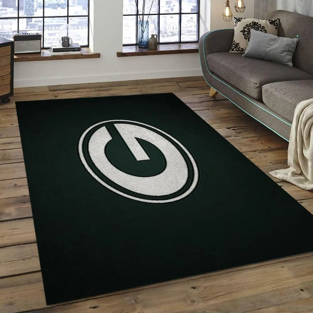 NFL Green Bay Packers Football Team Logo Rectangle Area Rug 601IU-1479