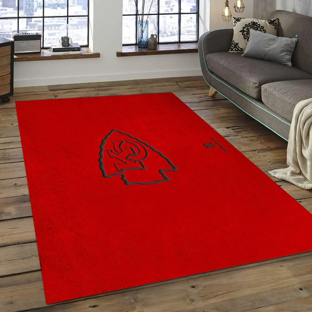 NFL Kansas City Chiefs Football Team Logo Rectangle Area Rug 822WS-5106