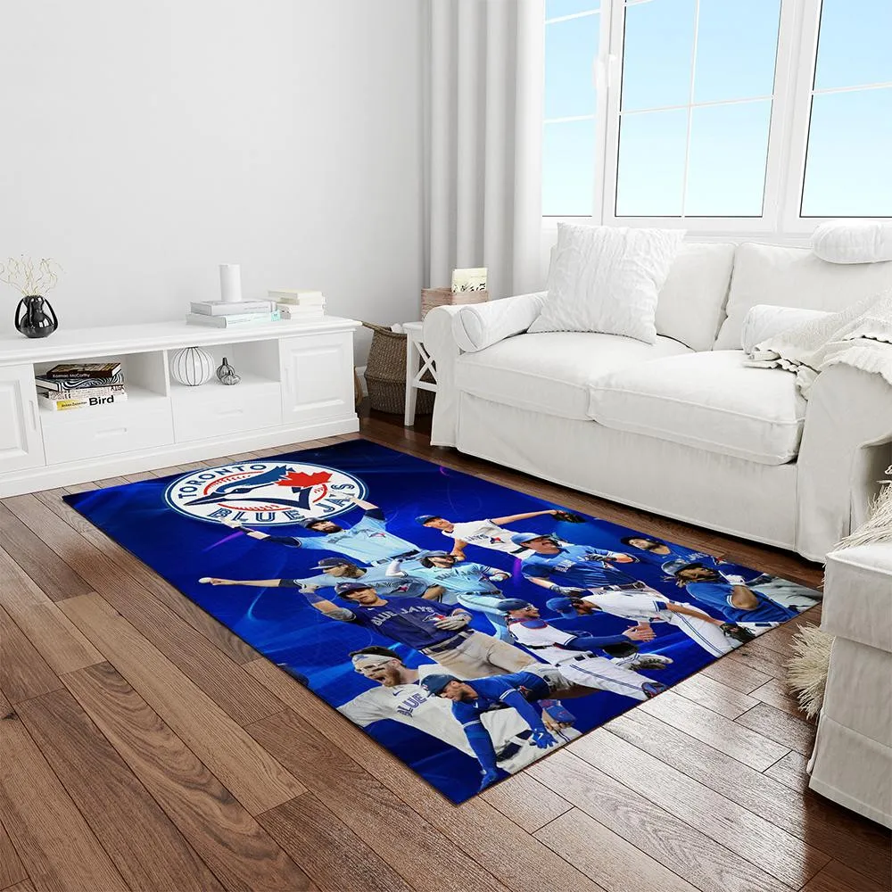 MLB Toronto Blue Jays Baseball Team Logo Rectangle Area Rug 267JM-2121