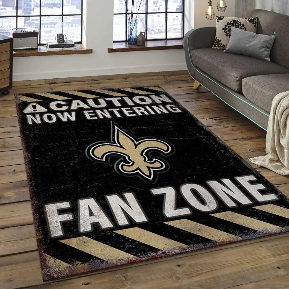 NFL New Orleans Saints Football Team Logo Rectangle Area Rug 245TW-9332