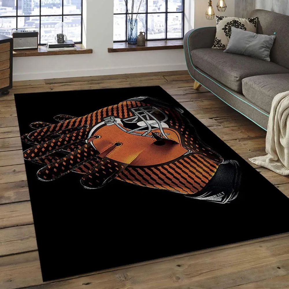NFL Cleveland Browns Football Team Logo Rectangle Area Rug 107ZC-4932