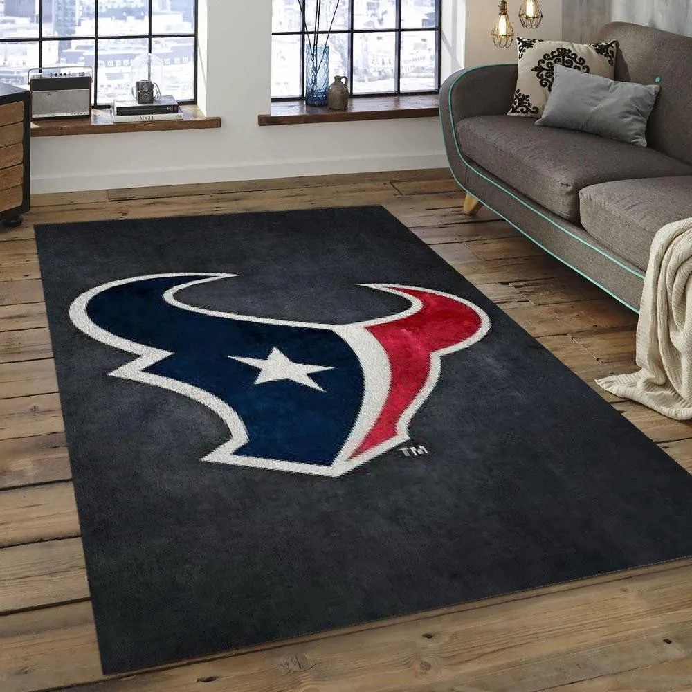 NFL Houston Texans Football Team Logo Rectangle Area Rug 622TJ-1614