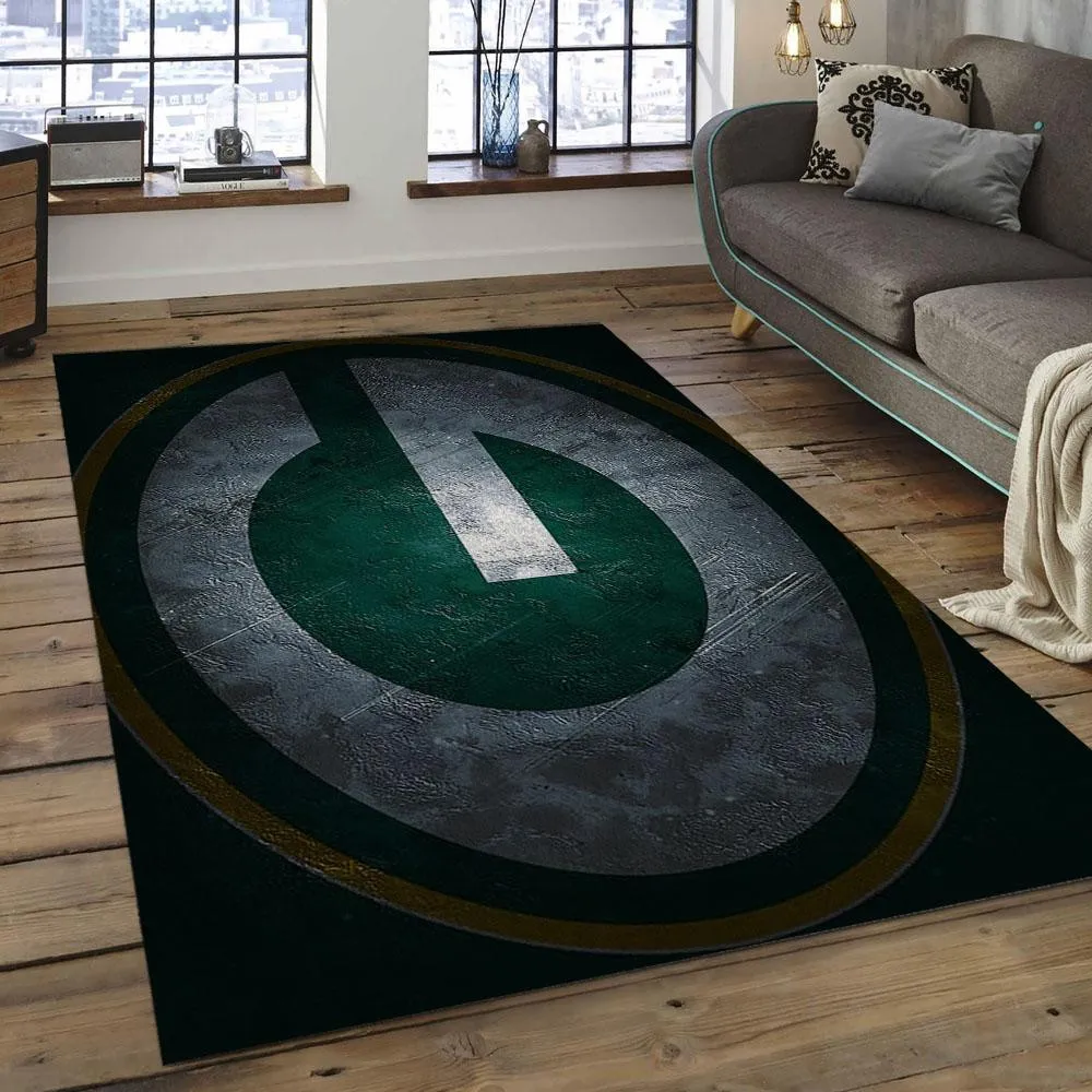 NFL Green Bay Packers Football Team Logo Rectangle Area Rug 552OX-3011