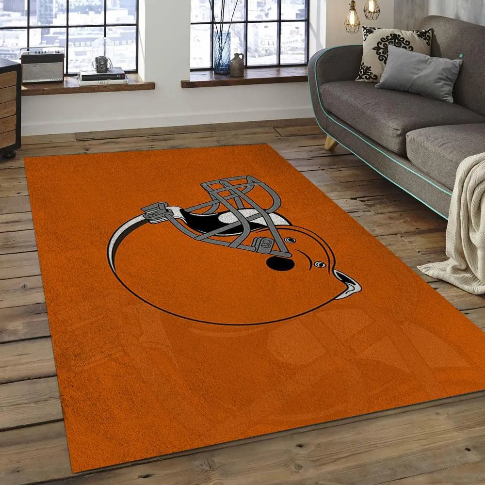 NFL Cleveland Browns Football Team Logo Rectangle Area Rug 395RC-2876