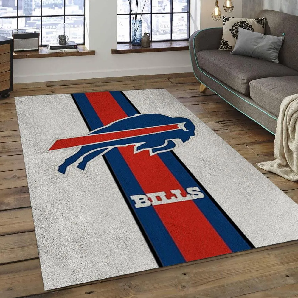 NFL Buffalo Bills Unforgettable Football Team Logo Rectangle Area Rug 775XK-7191
