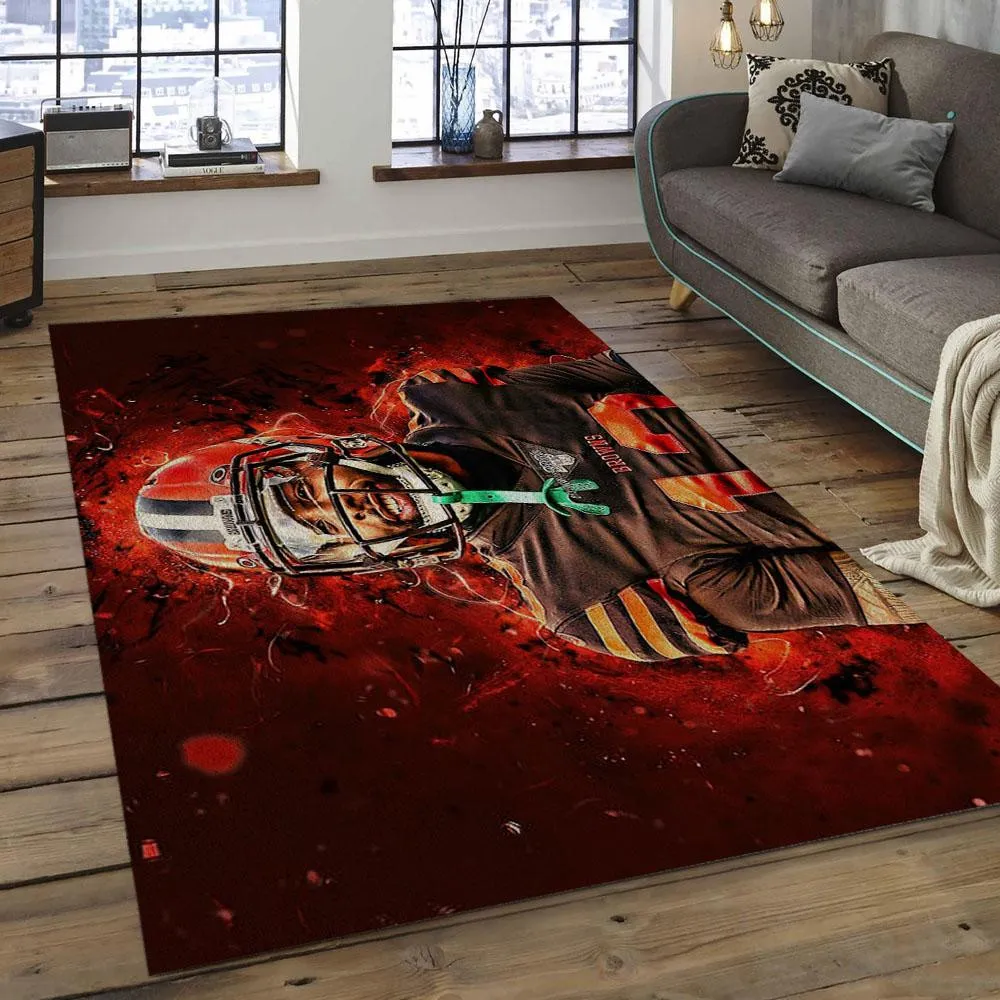 NFL Cleveland Browns Football Team Logo Rectangle Area Rug 704PO-6706