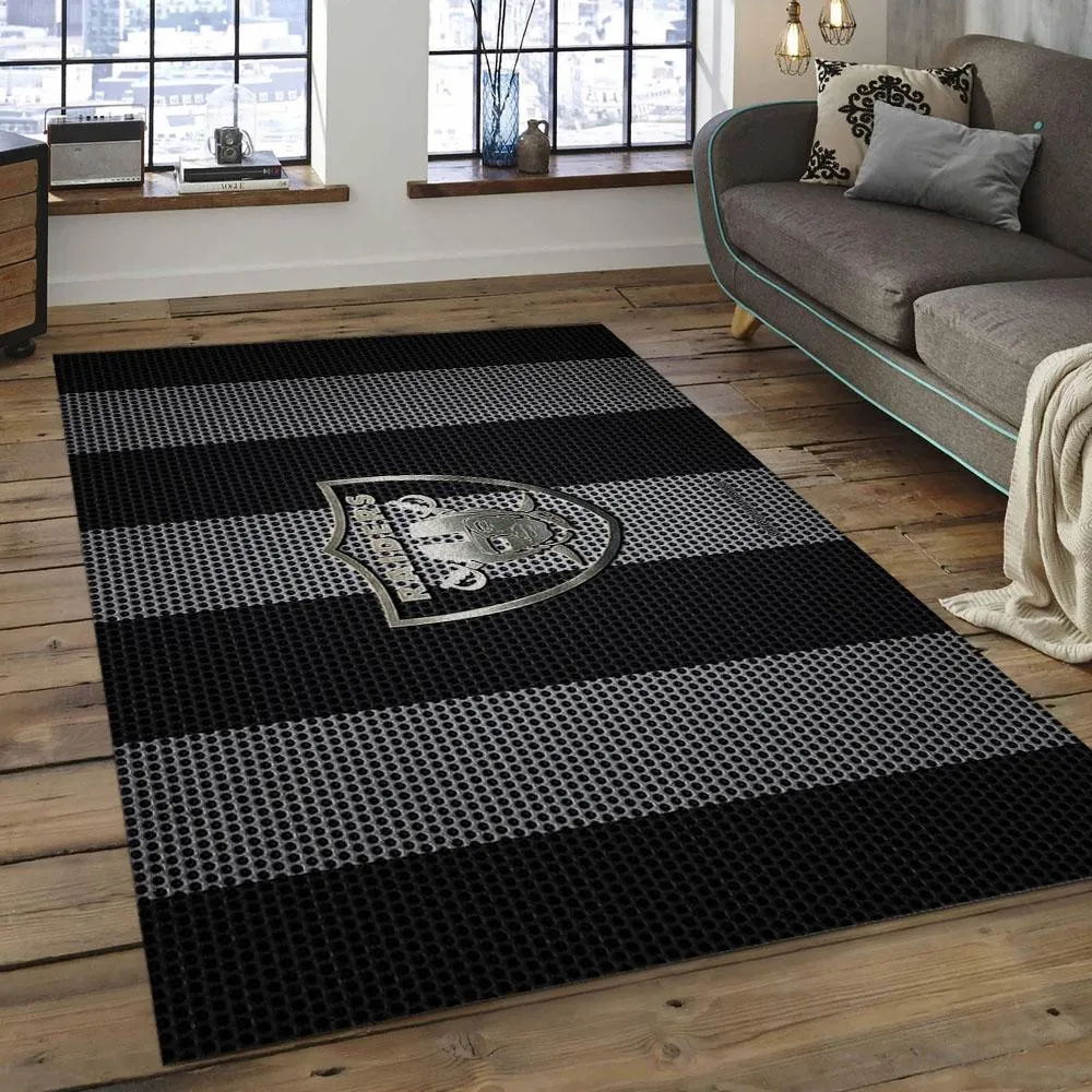 NFL Las Vegas Raiders Football Team Logo Rectangle Area Rug 668BX-2626