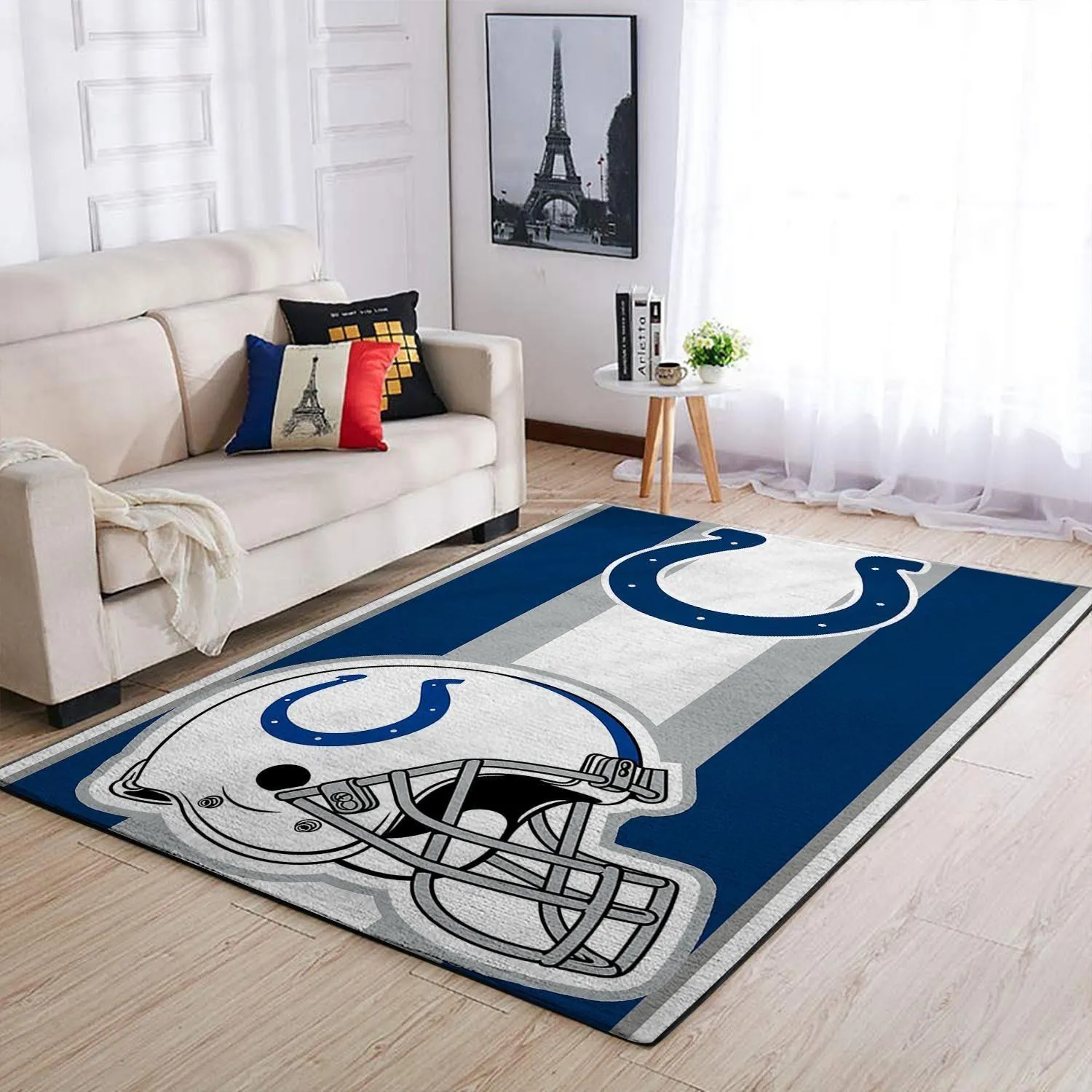 Indianapolis Colts Nfl Helmet Living Room Carpet Sports Rug Regtangle 477HM-8673