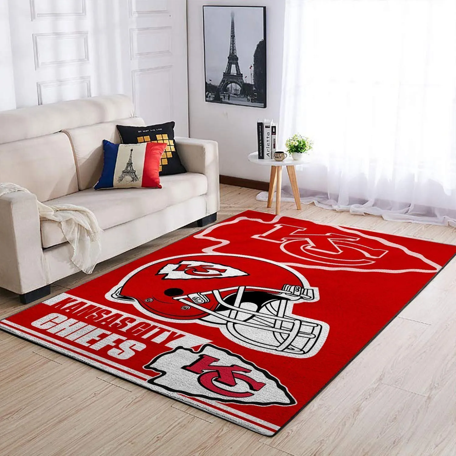 Kansas City Chiefs Nfl Helmet Rectangle Living Room Carpet Rug Regtangle 101AH-2639