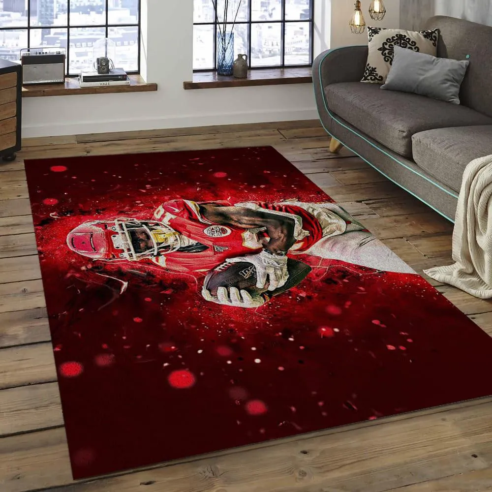 NFL Kansas City Chiefs Football Team Logo Rectangle Area Rug 277MR-4005