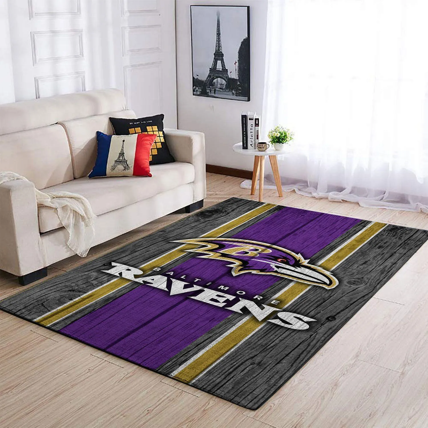 Baltimore Ravens Nfl WoodenArea Rugs Football Living Room Carpet Home 849YU-3860