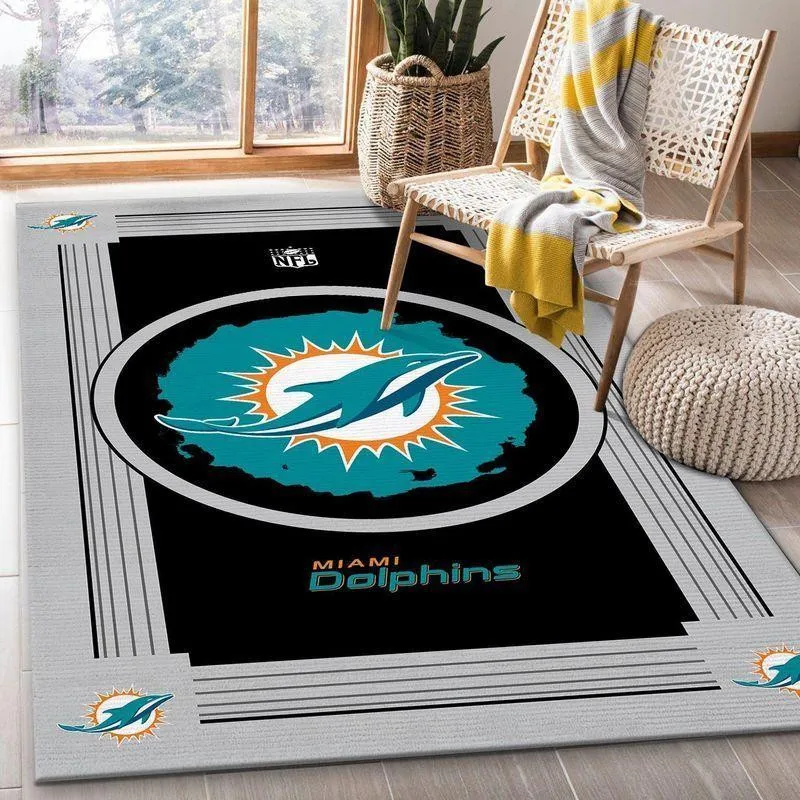Miami Dolphins NFL 19 Area Rug Living Room And Bed Room Rug Regtangle 128UE-5092