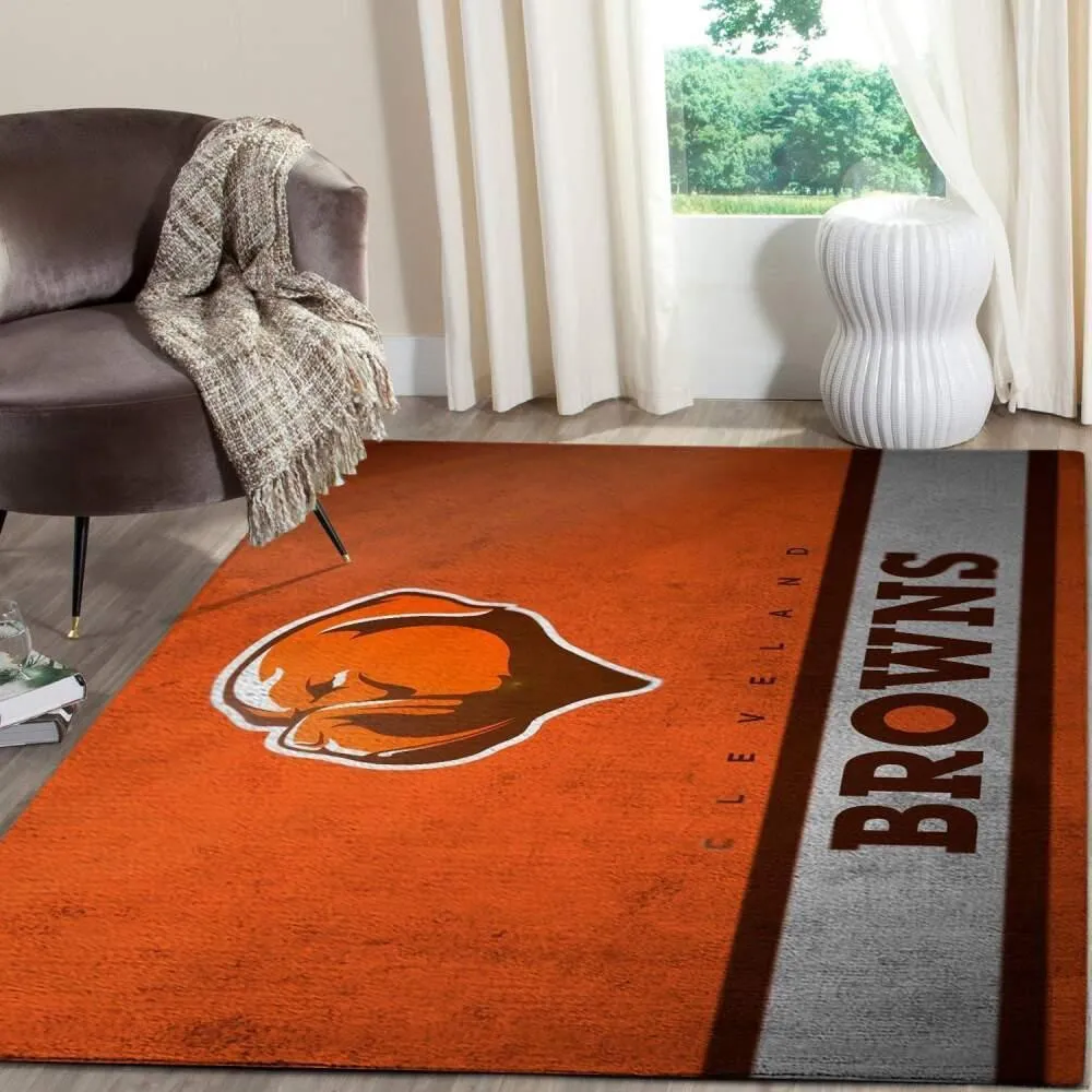 NFL Cleveland Browns Area Rug Football Rug Carpet Floor Decor Home 679MX-8940