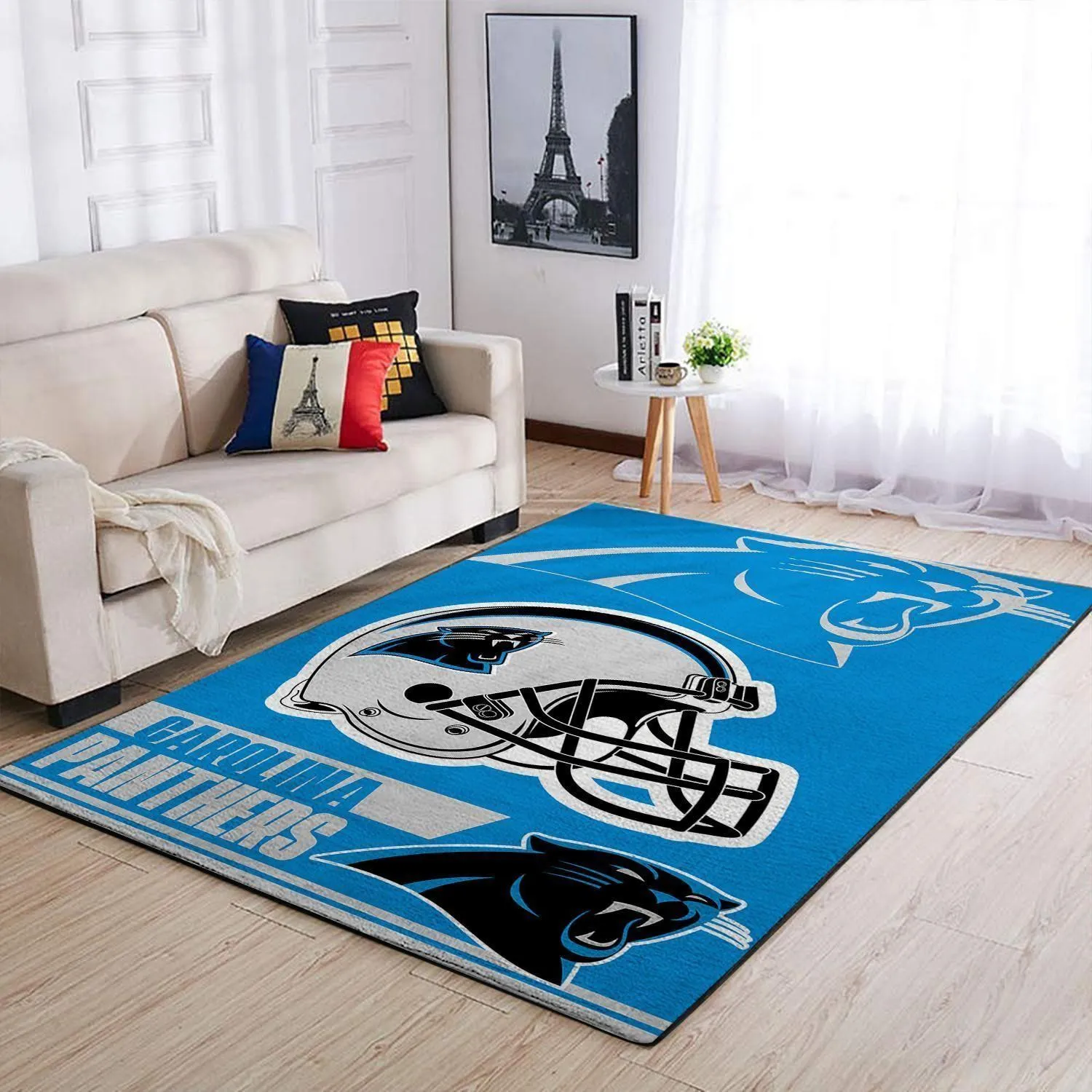 Carolina Panthers Nfl Team Logo Helmet Area Rug Area Rug Living Room 457RO-4560