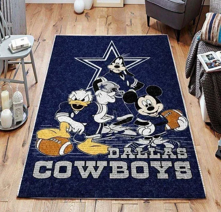 NFL Dallas Cowboys With Disney Mickey Donald Goofy Area 612BY-8035
