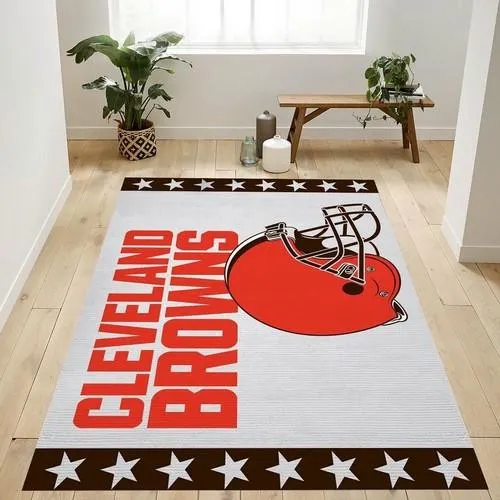 NFL Cleveland Browns Area Rug Football Rug Carpet Floor Decor Home 449QF-3156