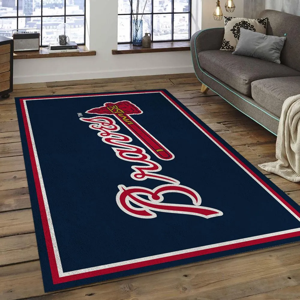 MLB Atlanta Braves Baseball Team Logo Rectangle Area 492PU-1005