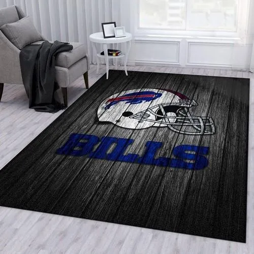Buffalo Bills Wooden Style Nfl Logo Area Rug For Gift Living Room Rug Home Us 796LT-8827